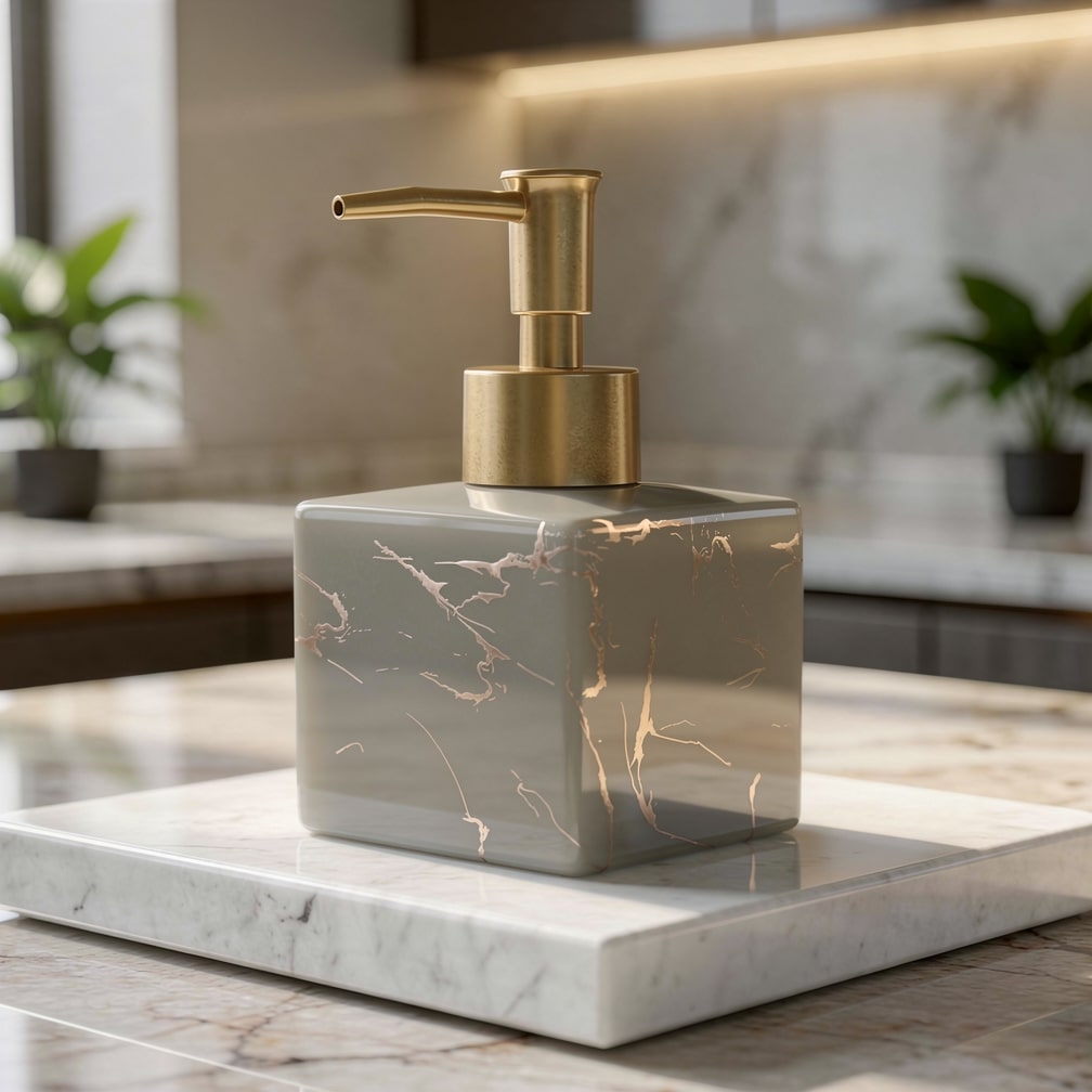 Marmoren zeepdispenser voor keuken of badkamer | Marmora