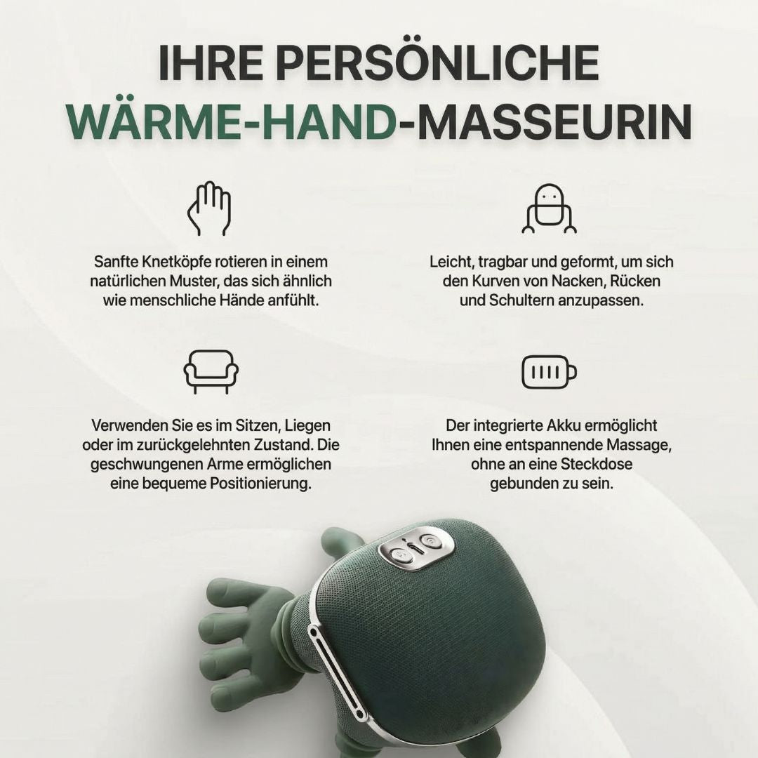 Massageapparaat voor nek en schouders | Nekmassage thuis voor soepele spieren | Nackenia
