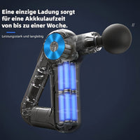 Massagepistool met 9 opzetstukken | Massageapparaat voor nek, rug, voeten en meer | Massage Gun | Pulsevia