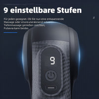Massagepistool met 9 opzetstukken | Massageapparaat voor nek, rug, voeten en meer | Massage Gun | Pulsevia
