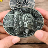 Metalen Ovale Cowboys Gürtelschnalle