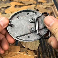 Metalen Ovale Cowboys Gürtelschnalle
