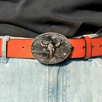 Metalen Ovale Cowboys Gürtelschnalle