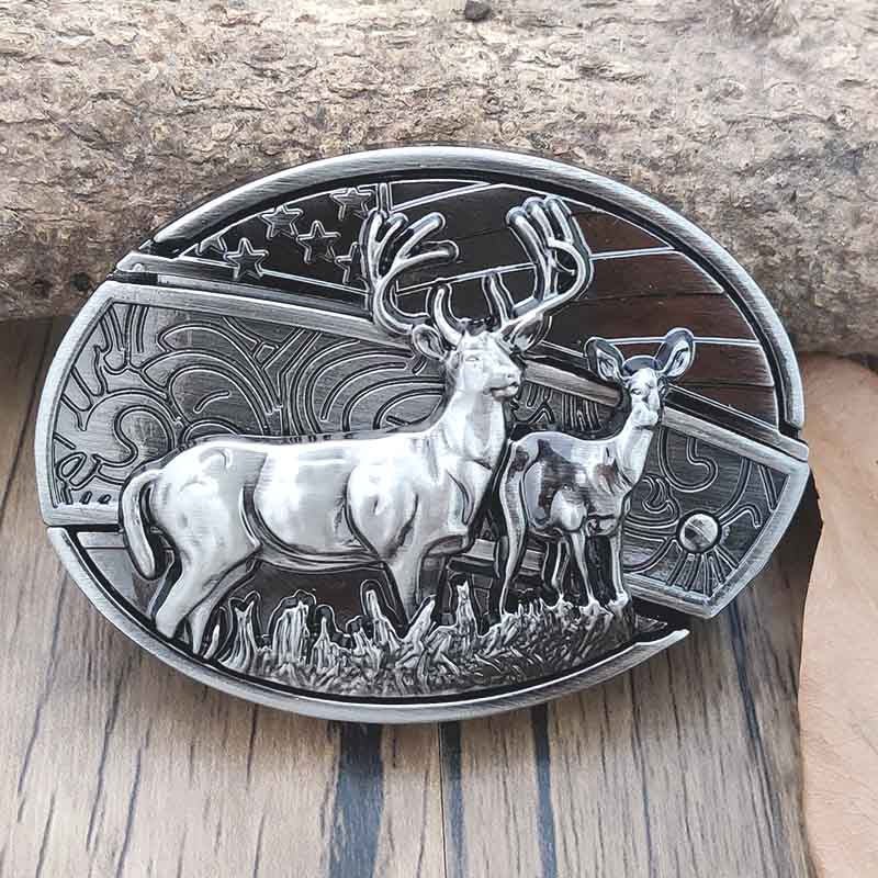 Metalen Ovale Cowboys Gürtelschnalle