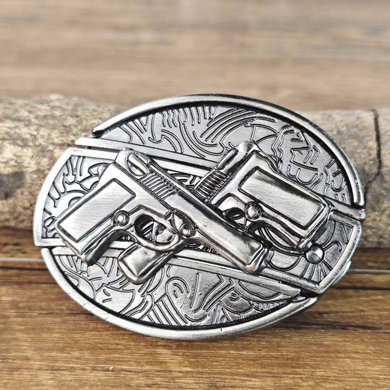 Metalen Ovale Cowboys Gürtelschnalle