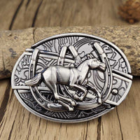 Metalen Ovale Cowboys Gürtelschnalle