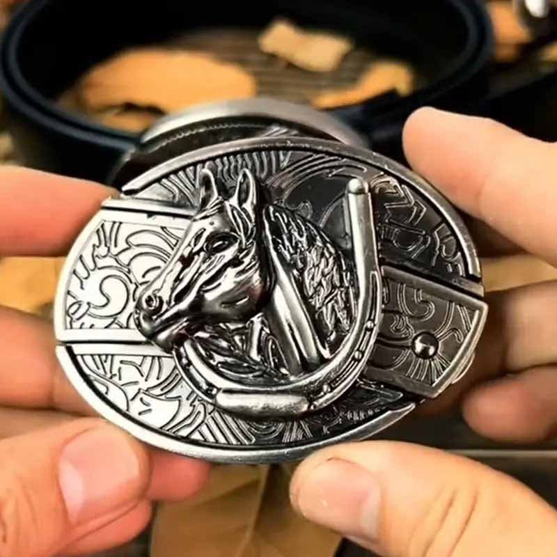 Metalen Ovale Cowboys Gürtelschnalle