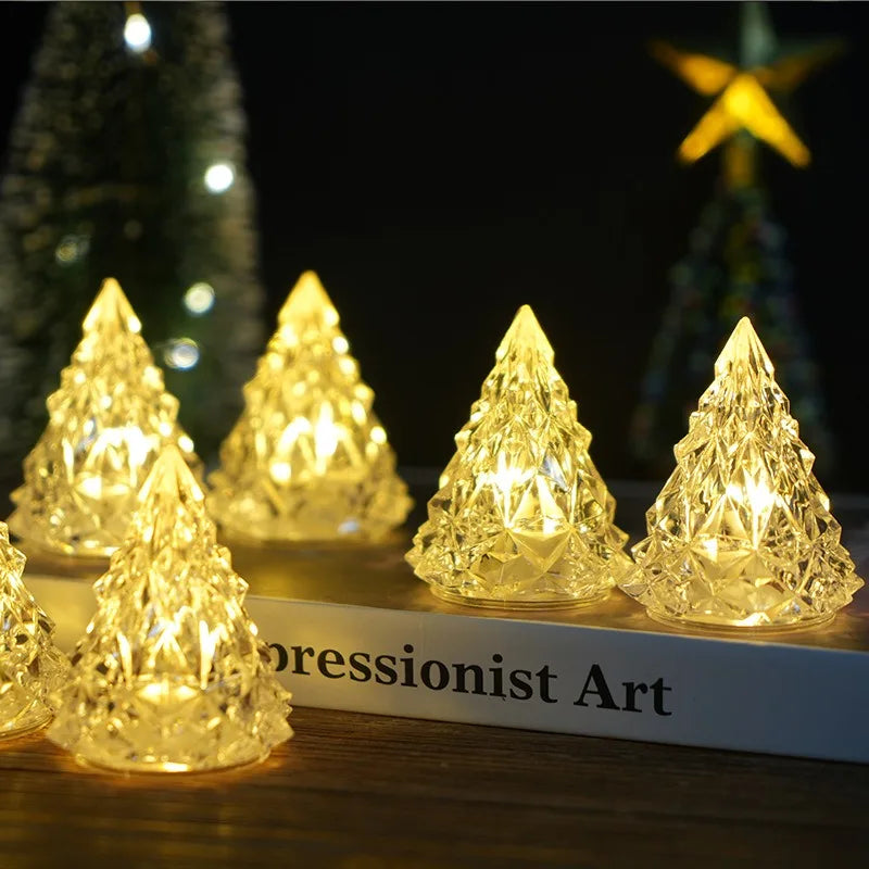 Mini kerstboom van kristal | Verlichte kerstdecoratie | KristalBoom (5 stuks)