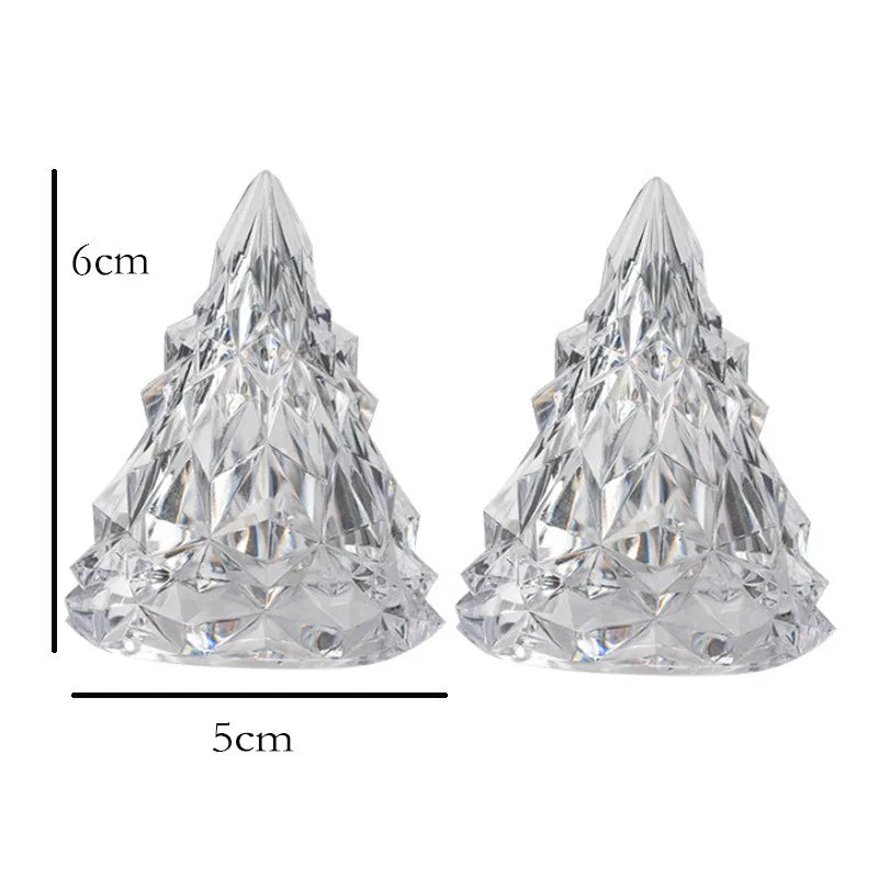 Mini kerstboom van kristal | Verlichte kerstdecoratie | KristalBoom (5 stuks)