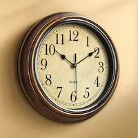Aurelix Klassieke Houten Wandklok Met Stille Beweging