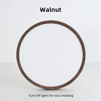 Ronde ultratunne plafondlamp met houtafwerking en LED, 30 cm of 40 cm