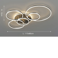 Velia - Moderne Zwarte Plafondlamp