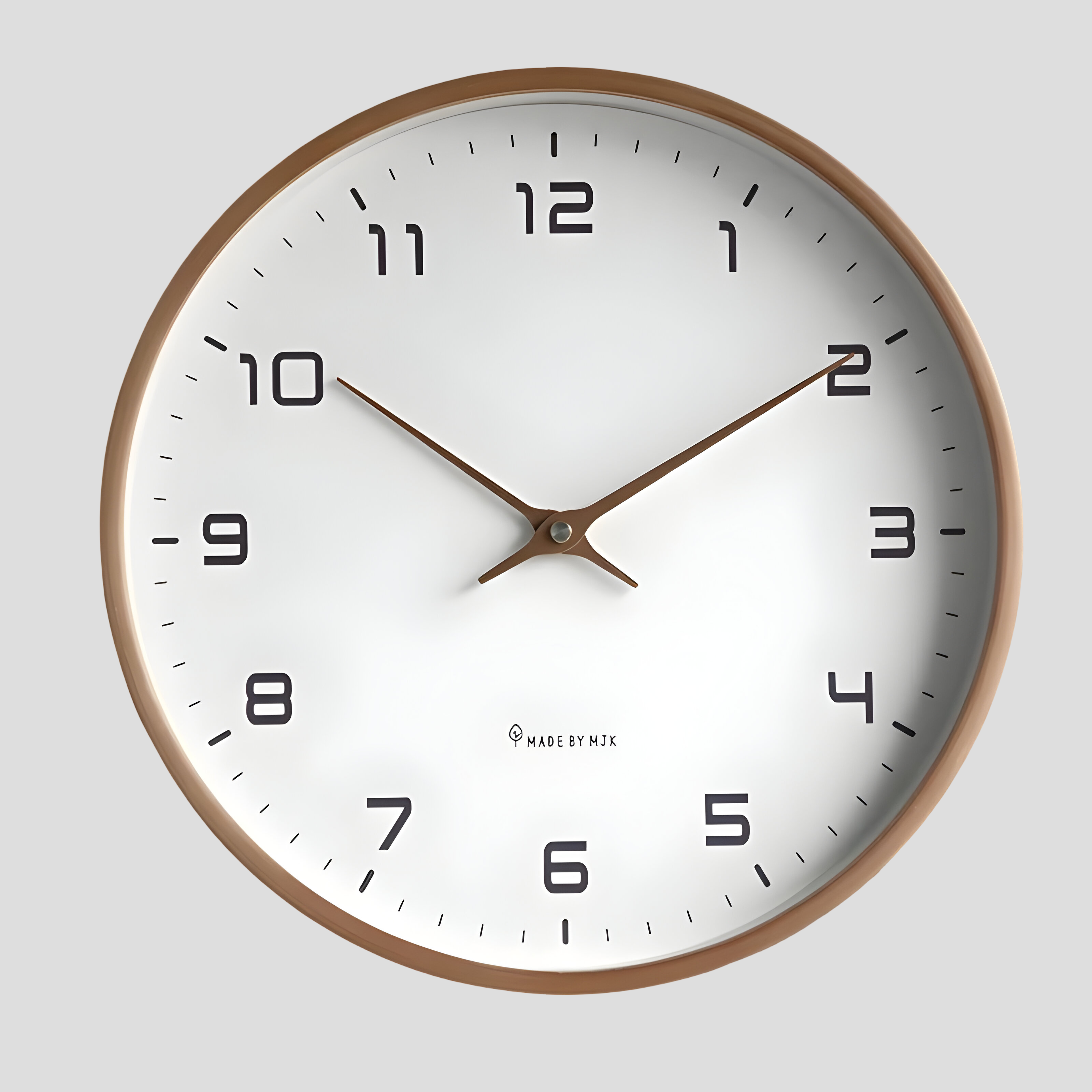 Stilstaande Houten Wandklok | Modern Rond Ontwerp