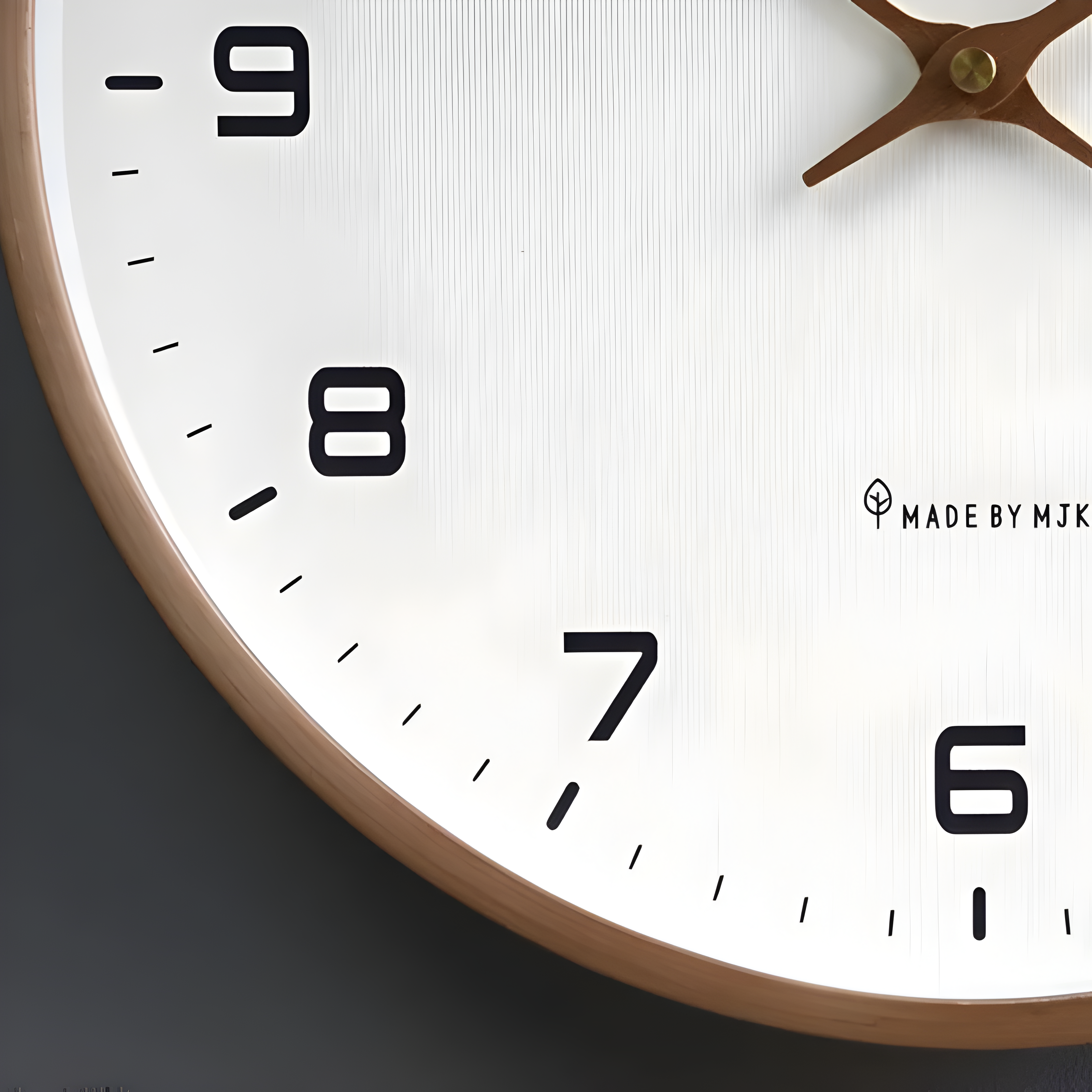 Stilstaande Houten Wandklok | Modern Rond Ontwerp