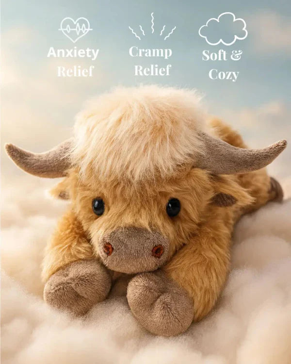 MOOLETTE – Schattige Hoogland Koe Plush met Gezellig, Knuffelbaar Ontwerp