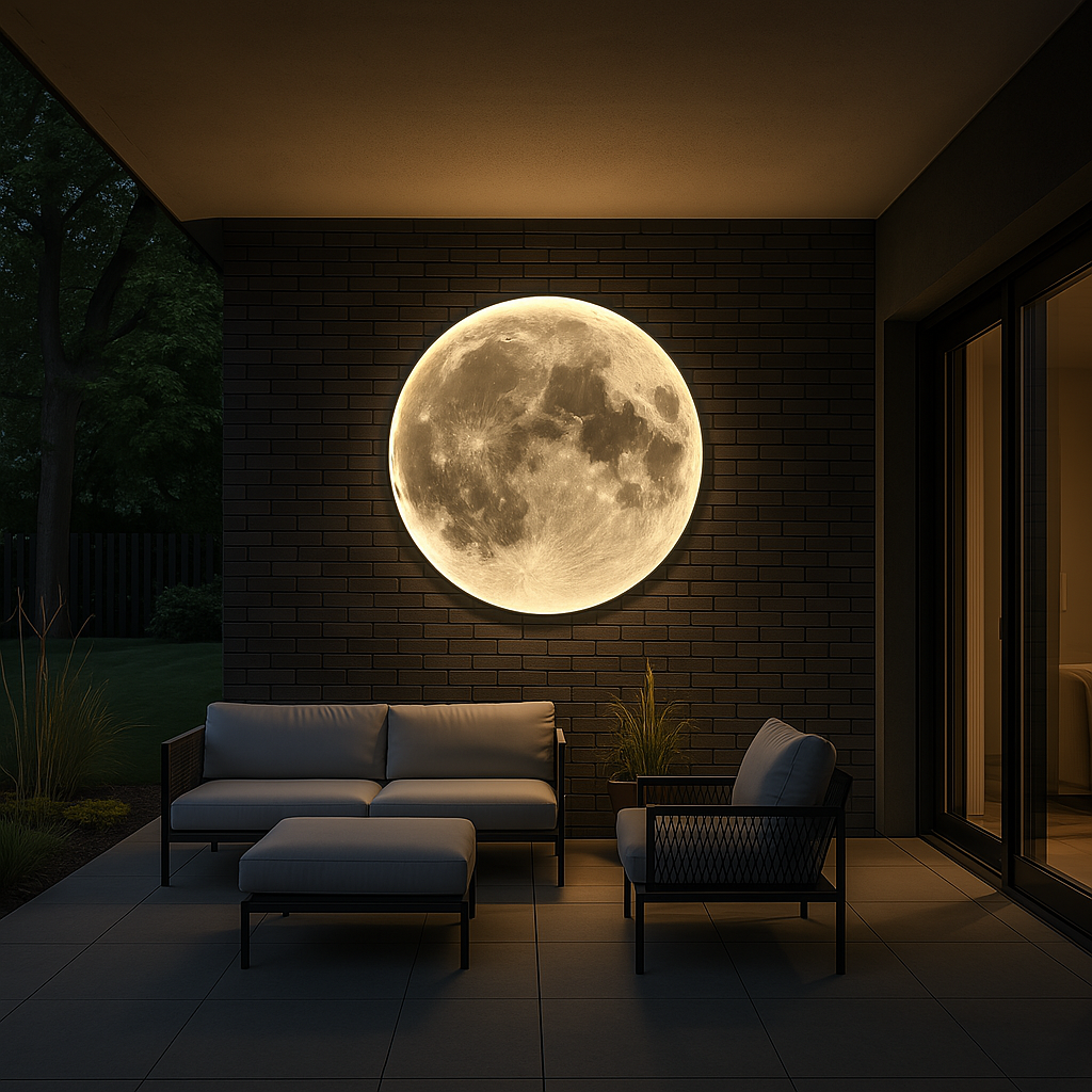 Lunara Maan Wandlamp Toont Realistische Kraterdetails En Zachte LED Glans