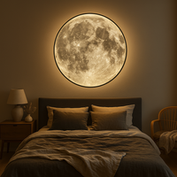 Lunara Maan Wandlamp Toont Realistische Kraterdetails En Zachte LED Glans
