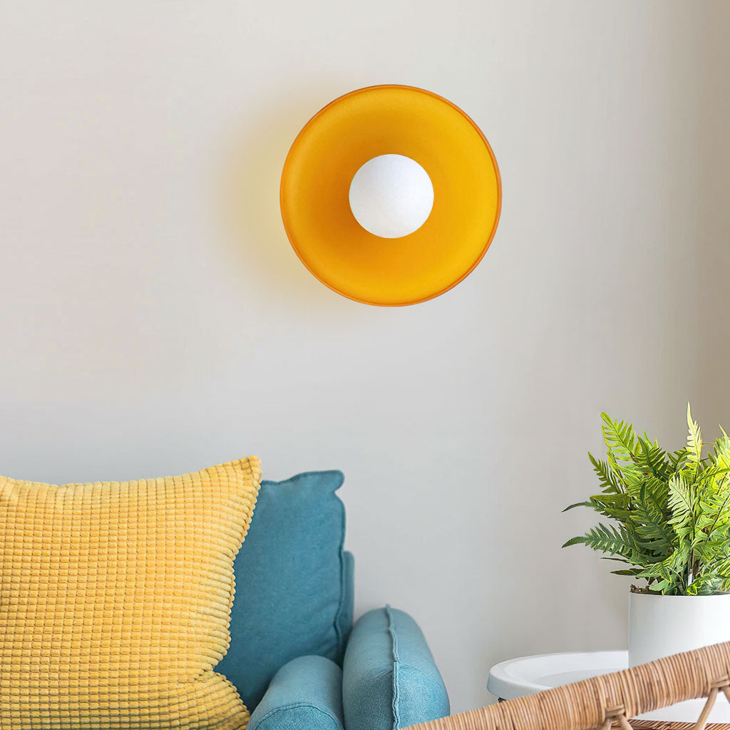 Morrow Glazen Schijf Plafondlamp/Wandlamp
