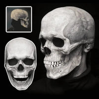 Bewegelijk Kaken, realistische Totenkopfmaske voor het hele hoofd – menselijke skeletmasker voor Halloween-feesten