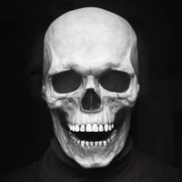 Bewegelijk Kaken, realistische Totenkopfmaske voor het hele hoofd – menselijke skeletmasker voor Halloween-feesten