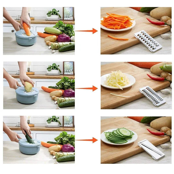 Groentesnijder | 12-in-1 Snijder voor Groenten & Fruit | MultiSchnitt