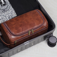 Brehn | Premium Leren Toilettas voor Reizigers