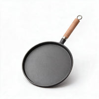 Gietijzeren Koekenpan / Crêpepan met Houten Handgreep – 20 cm of 26 cm