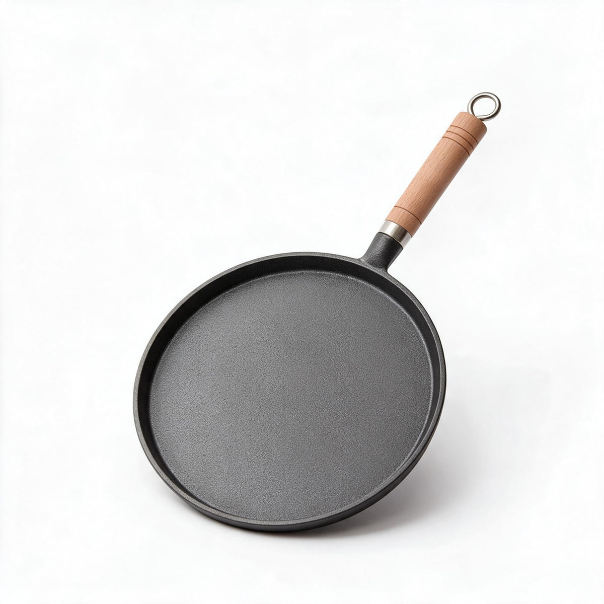 Gietijzeren Koekenpan / Crêpepan met Houten Handgreep – 20 cm of 26 cm