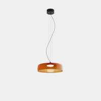 Moderne glazen hanglamp met gelaagd lampenkap – design geïnspireerd op retro stijl