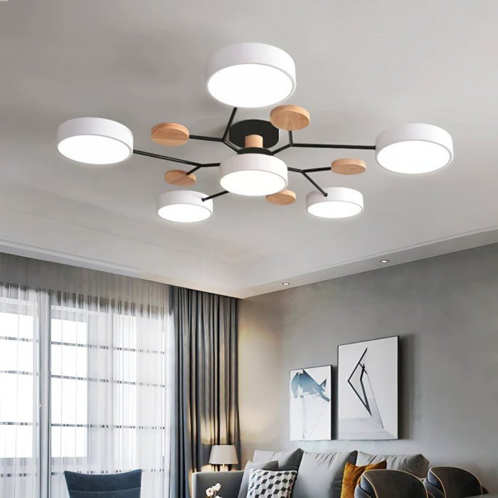 Scandinavische LED Plafondlamp | Vertakt Modern Lichtdesign