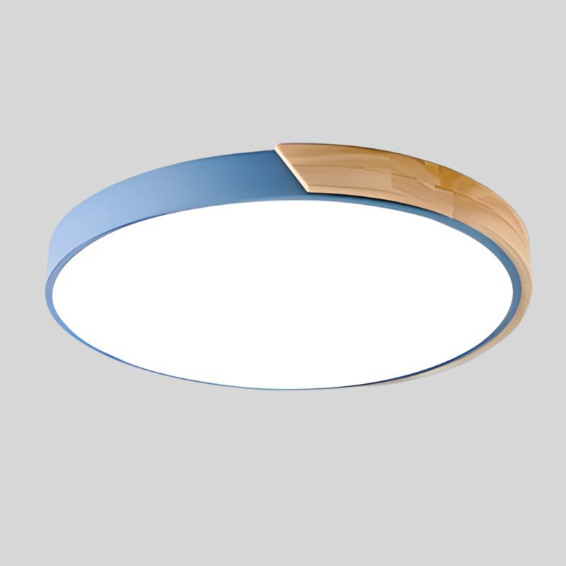 Noordse Houten Macaron Plafondlamp voor Moderne Ruimtes
