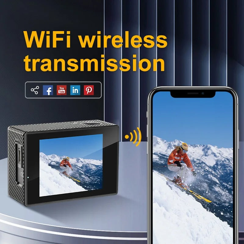 Ultra HD Sport Pro Camera - 4K, WiFi-geactiveerd, Waterdicht