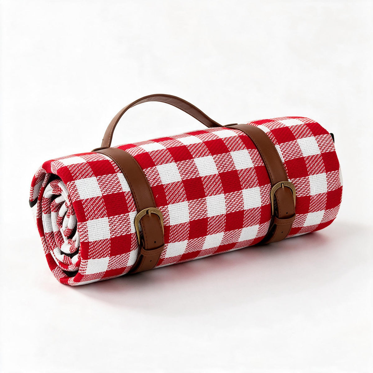 NovaPlaid Waterdichte opvouwbare Picknickdeken met Leren Draagriem