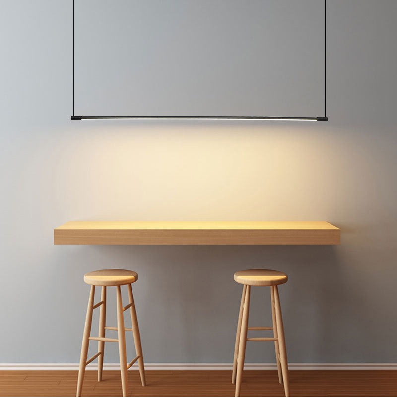 Zynar Minimalistische Lineaire Hanglamp, Zwart