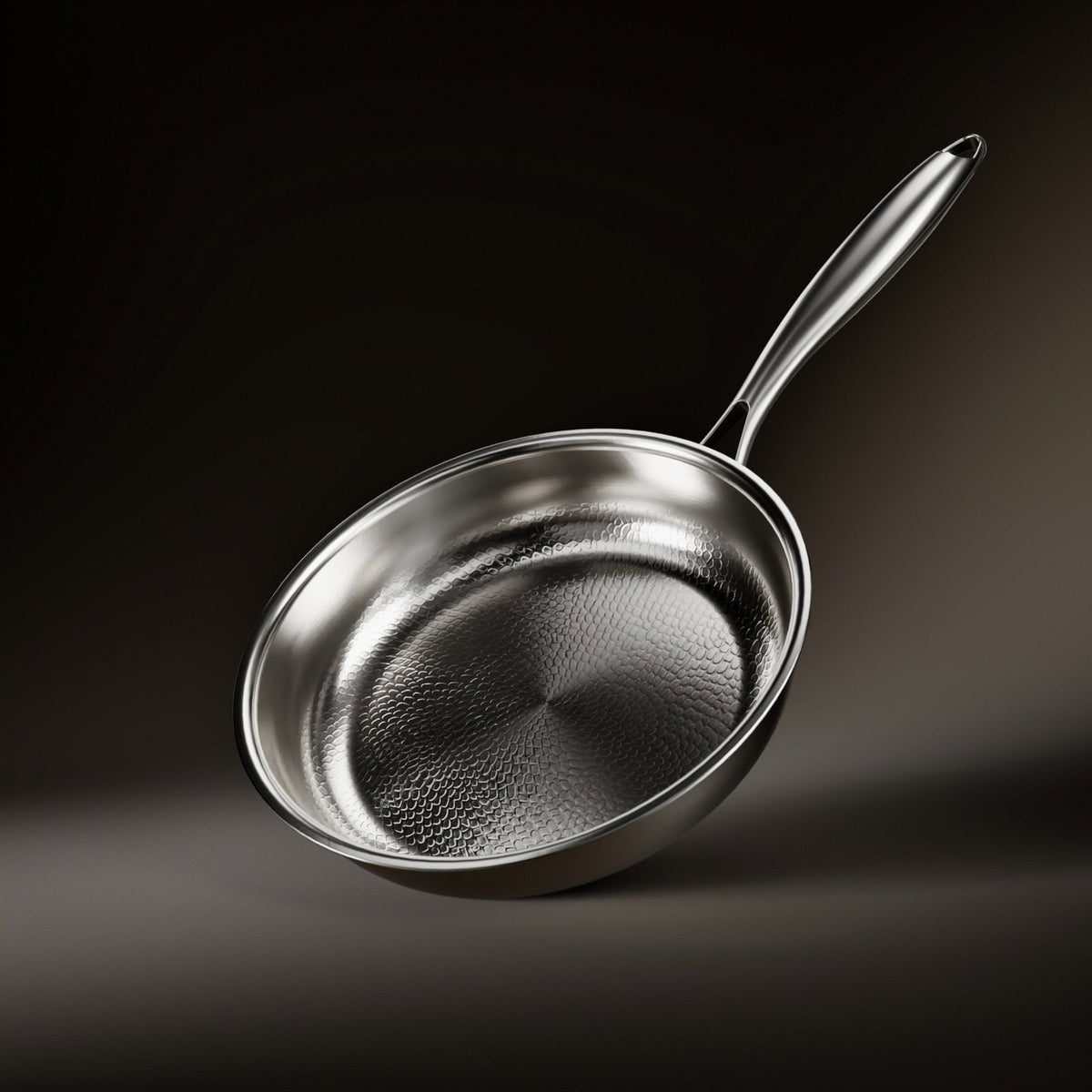 Stekpanna van hamerd titanium, natuurlijk anti-aanbak, vrij van PFAS en PTFE