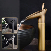 Waterval Wastafelmengkraan in Messing met Elegante Ontwerp voor Badkamer