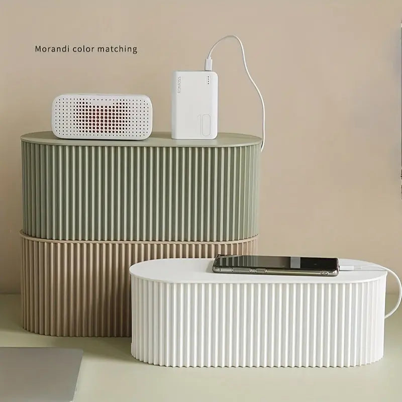 Ordoca Kabelbox Bureau Organizer | Kabelbeheer & Opberging | Wit | 30x11x13 cm