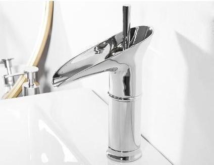 Waterval Wastafelmengkraan in Messing met Elegante Ontwerp voor Badkamer