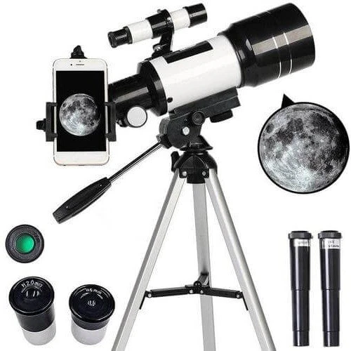 Skanto | Professioneel Astronomisch Telescoop | 70mm Opening, 300mm Brandpuntsafstand & Eenvoudige Opstelling voor Sterrenkijken en Natuurverkenning