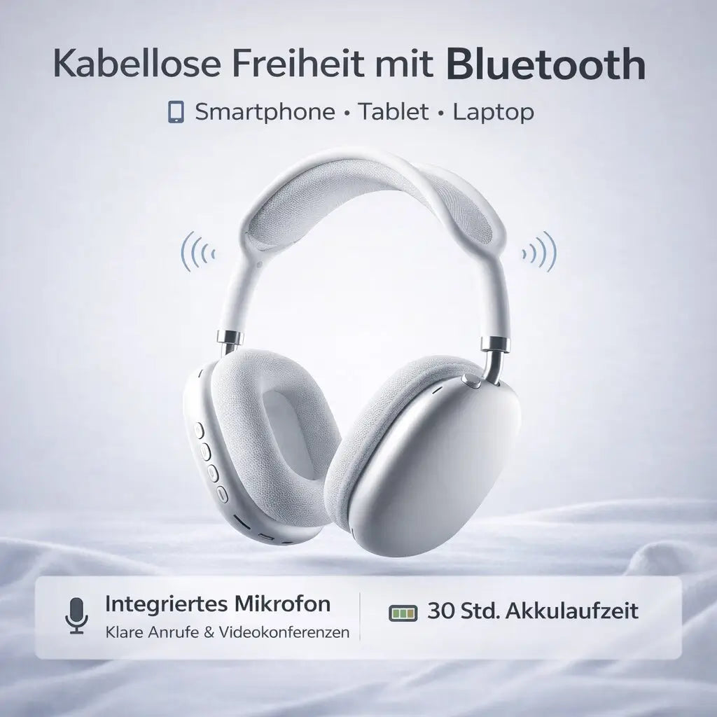 Over-Ear Noise Cancelling Hoofdtelefoon met Bluetooth & Geluidsisolatie (ANC)