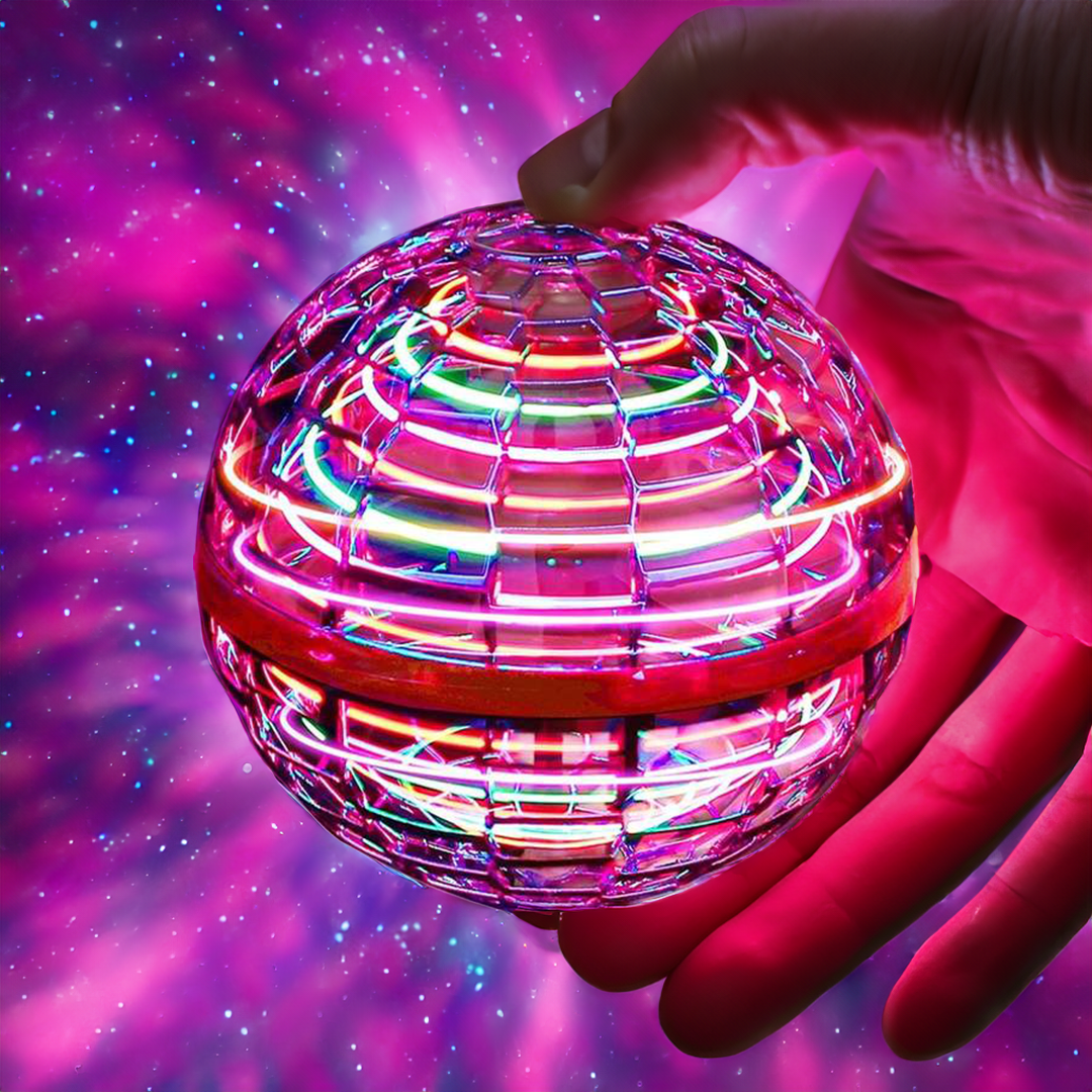 De Originele Flying Orb Ball | Aerodynamische Vliegende Spinner met LED-effecten | 360° Rotatie & Boomerang-functie | Schokbestendige Behuizing & USB Snelladen