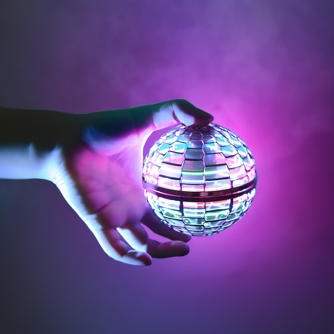 De Originele Flying Orb Ball | Aerodynamische Vliegende Spinner met LED-effecten | 360° Rotatie & Boomerang-functie | Schokbestendige Behuizing & USB Snelladen