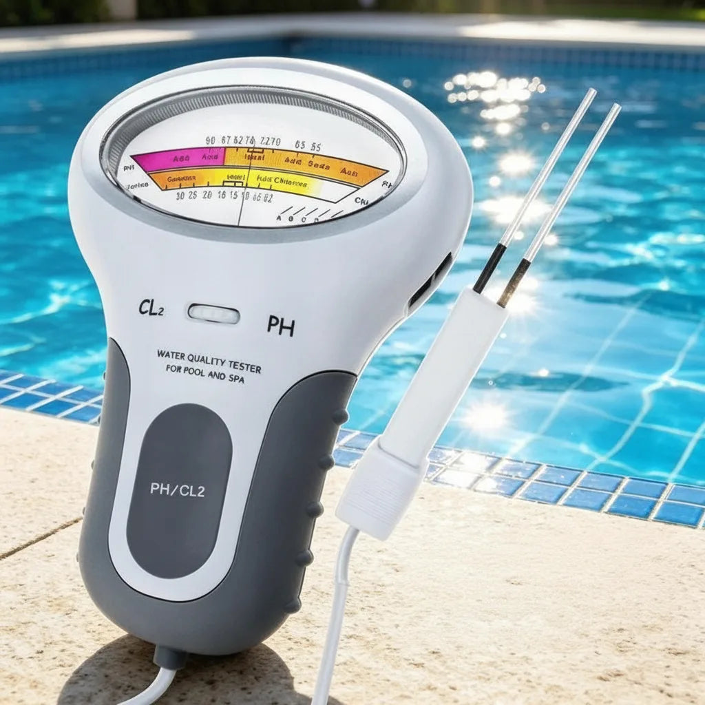 Zwembad Meetapparaat pH en Chloor – Herbruikbare Watertester met Meetsonde