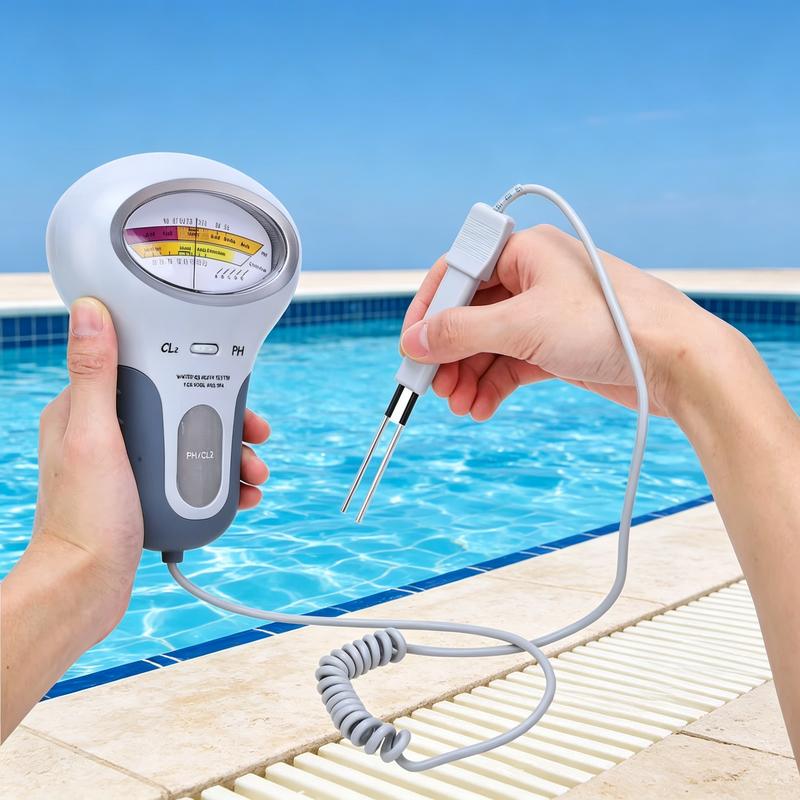Zwembad Meetapparaat pH en Chloor – Herbruikbare Watertester met Meetsonde