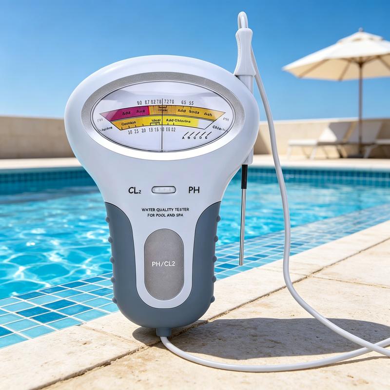 Zwembad Meetapparaat pH en Chloor – Herbruikbare Watertester met Meetsonde