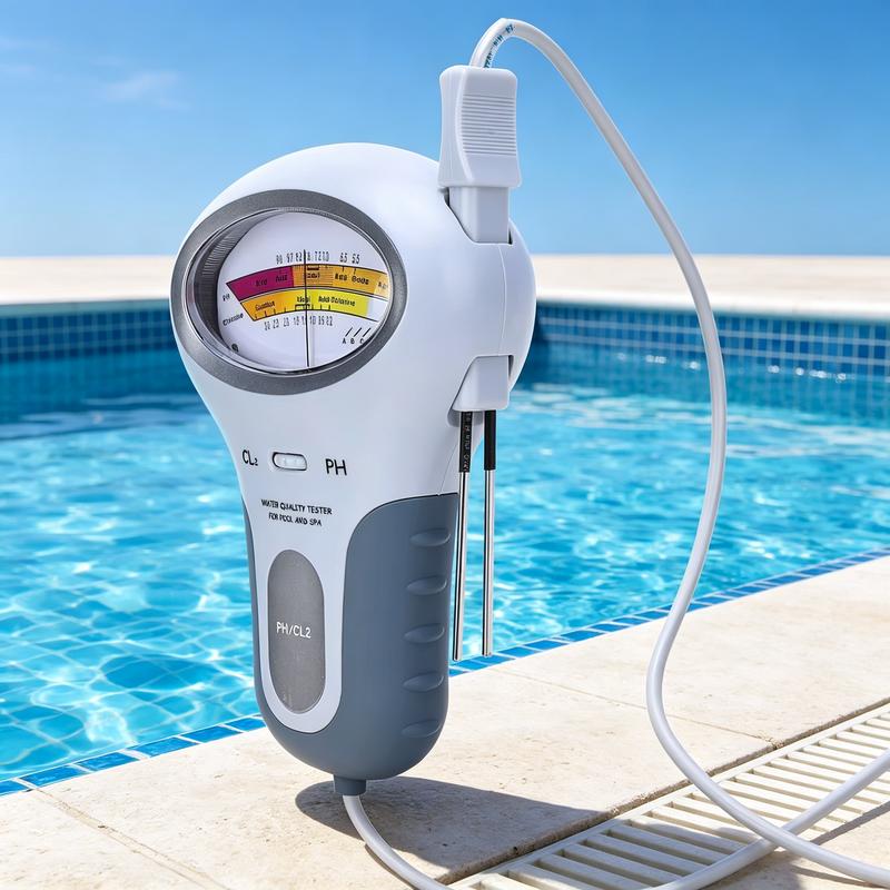 Zwembad Meetapparaat pH en Chloor – Herbruikbare Watertester met Meetsonde