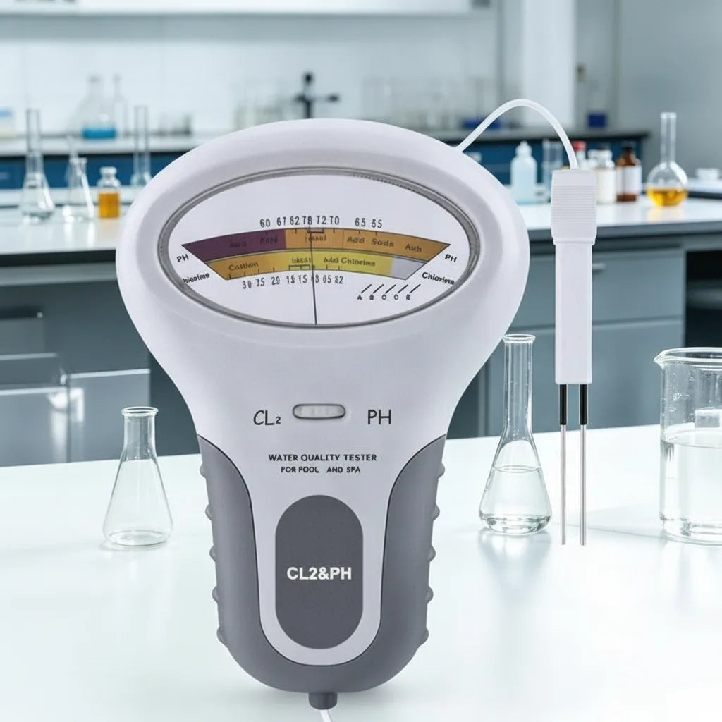 Zwembad Meetapparaat pH en Chloor – Herbruikbare Watertester met Meetsonde