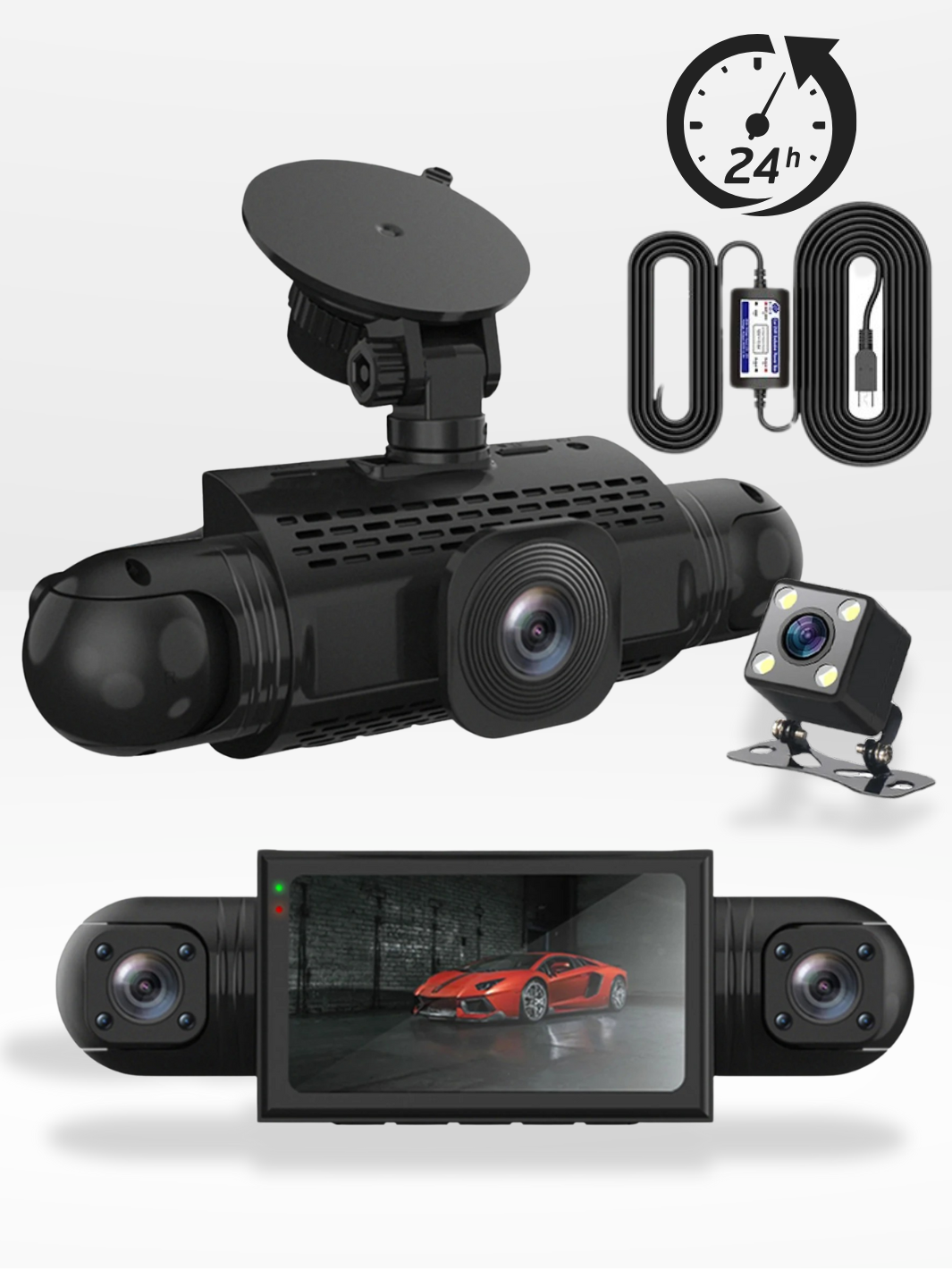 Skanto | 360° Auto Dashcam | DashGard Pro CX360 | Full HD Rijrecorder met Nachtzicht & Parkeerbewaking