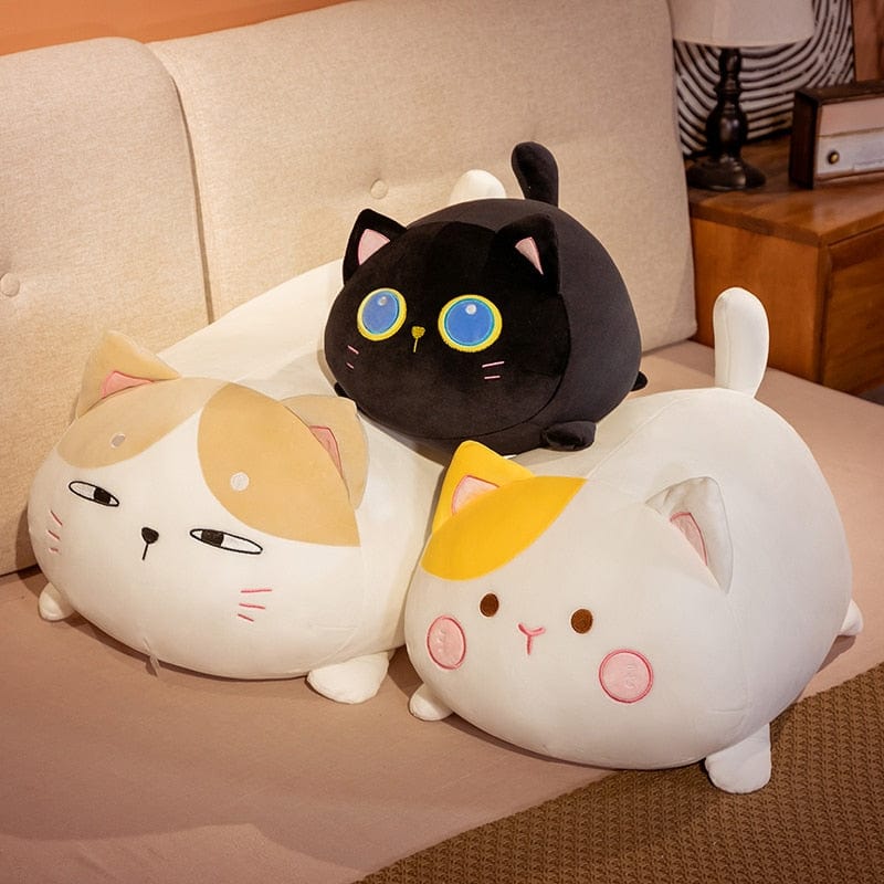 FluffMew Reuzenkat Pluche  | Schattige en oversized opgezette kat voor ontspanning en decor