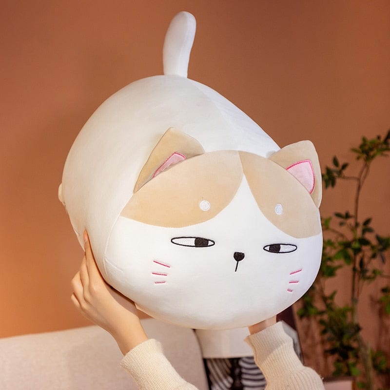 FluffMew Reuzenkat Pluche  | Schattige en oversized opgezette kat voor ontspanning en decor